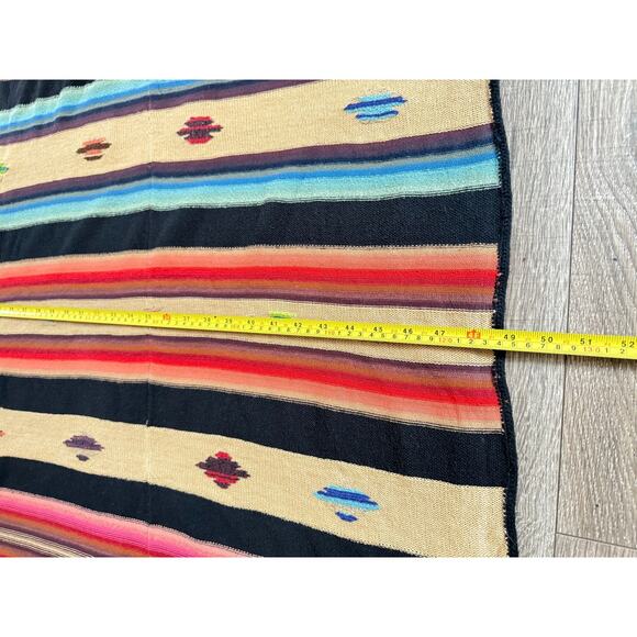 Ralph Lauren Blue Label knitted Poncho Women M/L Multicolor Aztec Indian Western - Picture 12 of 12